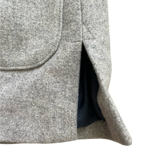 Vintage L.L Bean Button Down Long Gray Wool Jacket Size S - Picture 5 of 11